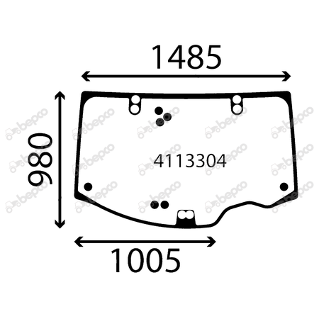 szyba Claas Arion, Axion - tylna 0021531252 (4689)