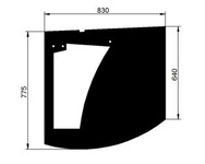 szyba ładowarka teleskopowa Claas Targo - drzwi dolna 03178351 (2018)