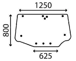 szyba do ciągnika Deutz-Fahr, Same - tylna 04439305 (2920)