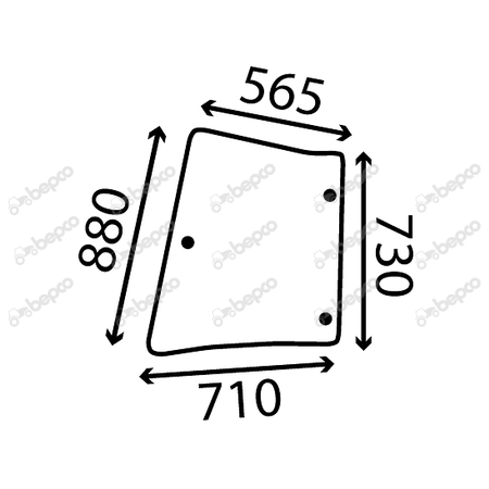 szyba boczna prawa Claas, Renault Ares, Arion, Atles 7700054133 (1357)