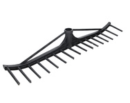 Grabie ogrodowe plastikowe 16 zębów nieoprawne