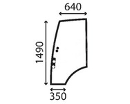 szyba Komatsu - drzwi lewe 312605731 z nadrukiem (3454)