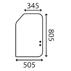 szyba Volvo - drzwi tylna górna przesuwana lewa 14530648 (3293)