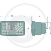 lampa przednia, halogen, reflektor COBO Deutz-Fahr, Lamborghini, Same 2.8039.240.0