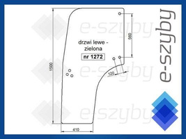 szyba New Holland T4000 TND TNS TNDA TNSA TNN TNV TNNA TNVA TNF TNFA - drzwi lewe 44910453 (1272)