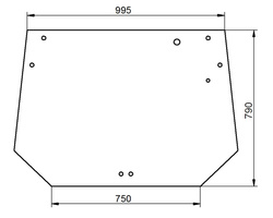 szyba do ciągnika Fendt - tylna ogrzewana H149810050020