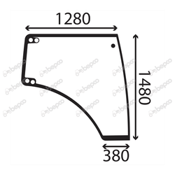 szyba do ciągnika Fendt - boczna prawa 737812045051 (4981)