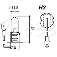 żarówka halogenowa 12V 100W PK22S H3