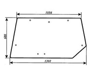 szyba do ciągnika URSUS 6014 kabina Sokółka - tylna (739)