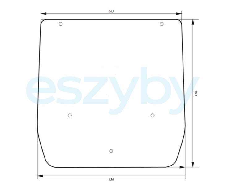 szyba New Holland T5.95 T5.105 T5.115 - tylna 84600198 (1470)