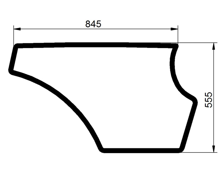 szyba ładowarka teleskopowa JCB - drzwi dolna bezbarwna 827/80250 (2420)