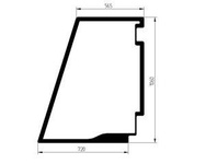 szyba JCB Fastrac 2155 2170 - drzwi górna lewa 332/R2330 (2652)