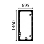 szyba Case, New Holland - drzwi lewe 3805078 (2985)