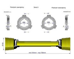 Obudowa wału przegubowo-teleskopowego do długości 510 seria 5 WARYŃSKI