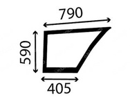 szyba Fiat, Ford, New Holland - drzwi dolna lewa 82002182 (1280)