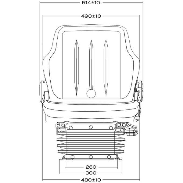 siedzenie amortyzowane pneumatycznie do ciągnika, koparki PROBOSS AS1480