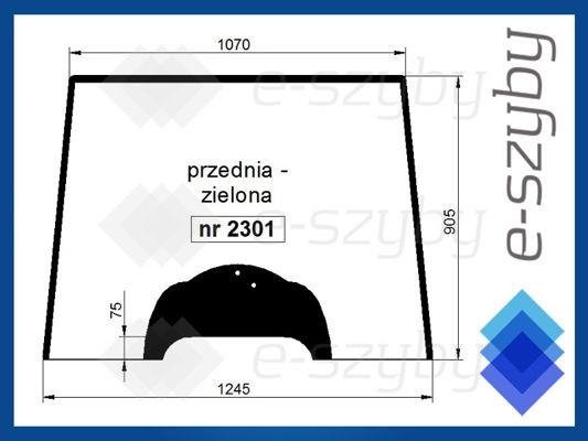 szyba MF serie 4200 - przednia zielona (2301)