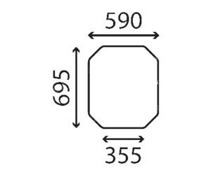 szyba Bobcat - przednia 6707225 (4177)