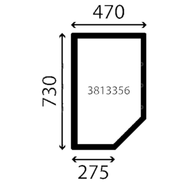 szyba - boczna lewa 3971712M1