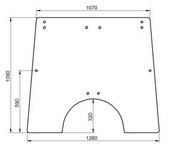 szyba do ciągnika John Deere - przednia L57290 (2041)
