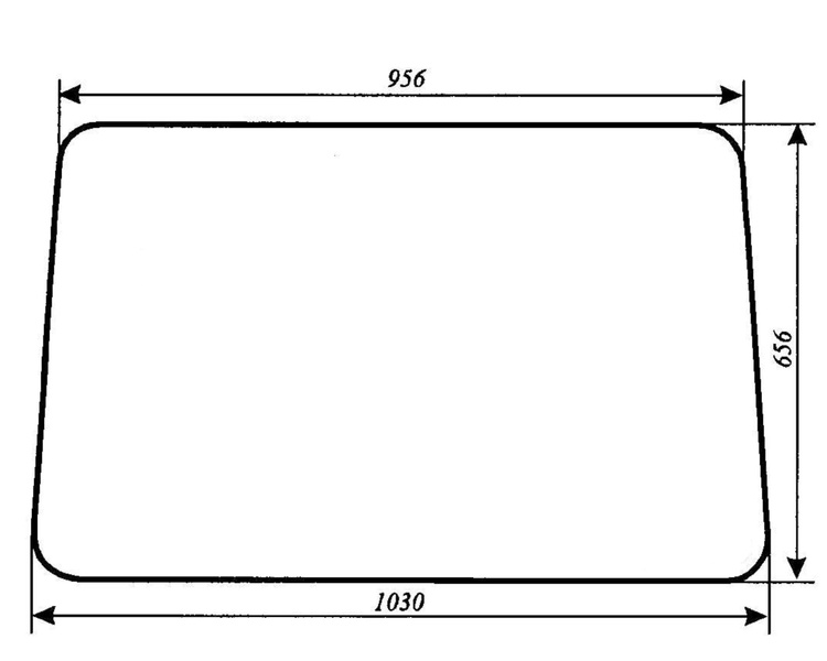 szyba do ciągnika MTZ-82 mała kabina oryginalna - przednia i tylna (86)