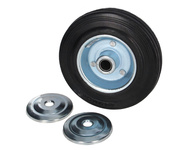 Koło z tulejką 125mm 100kg metalowo gumowe do wózków