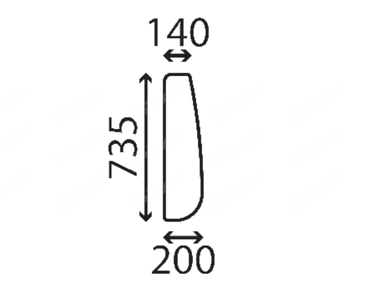 szyba Yanmar - boczna lewa 172165-69620