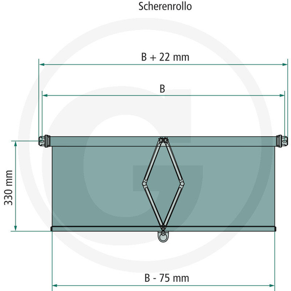 roleta przeciwsłoneczna nożycowa, osłona do kabiny ciągnika, koparki 450mm ciemna