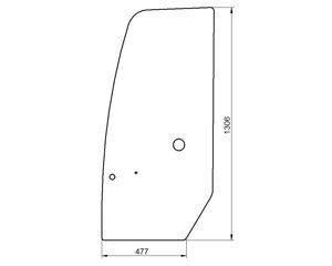 szyba do ładowarki Atlas - drzwi lewe, prawe 3954543, 3954770 (1910)