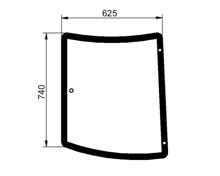szyba Massey Ferguson, Landini, Valmet - narożnikowa lewa 3902130M1 (1144)