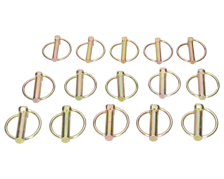 Zestaw zatyczek zawleczka rolnicza 8, 10, 12 mm uniwersalna 15 szt.