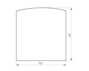 szyba minikoparka JCB - przednia górna 827/80451 (2151)