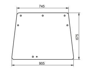 szyba do ciągnika Deutz-Fahr - przednia 04401518 (1802)