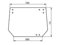 szyba do ciągnika Deutz-Fahr - tylna 04401521 (1807)