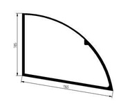 szyba ładowarka teleskopowa Deutz-Fahr, JLG - boczna prawa przednia 2480073 (5335)