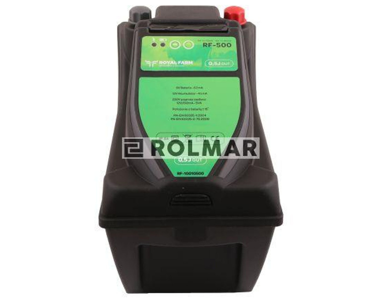 Elektryzator 0.5J bateryjno-sieciowy RF-500 z zasilaczem ROYAL FARM