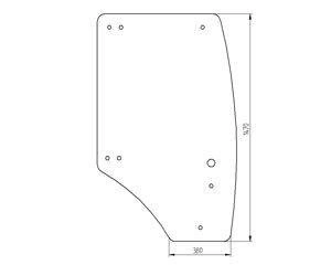szyba MTZ Belarus/Pronar - drzwi prawe 2522-6708013-01 (2504)