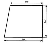 szyba do ciągnika C-360M kabina Wrocław - drzwi lewe otwierane (309)