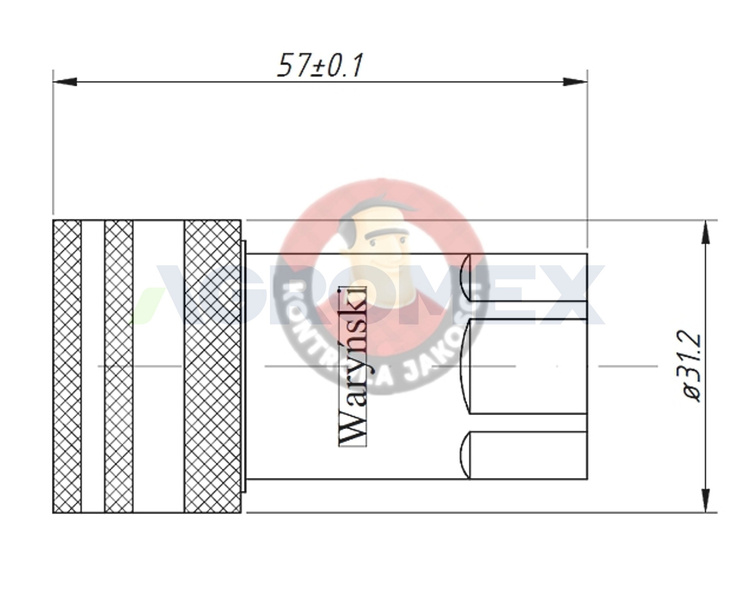 Szybkozłącze hydrauliczne gniazdo G3/8" BSP gwint wewnętrzny Waryński