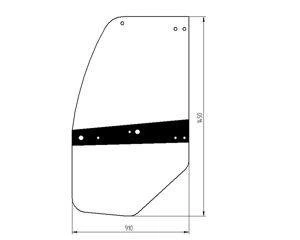 szyba ładowarka kołowa Komatsu WA-5 WA-6 - drzwi lewe 42T-56-21F10 (2237)