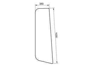 szyba koparko-ładowarka CAT - boczna narożna 9R-5513 (1202)