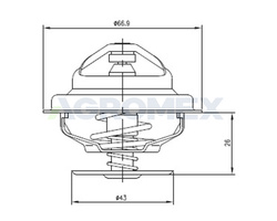 Termostat F1192000500040 Deutz Fahr Fendt POLMO