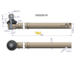 Przegub kierowniczy prawy 83932651 Ford New Holland WARYŃSKI