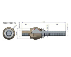 Przegub kierowniczy 241mm M30x1,5 M28x1,5 F926301100010 FENDT WARYŃSKI