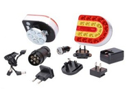 zestaw lamp LED tylnych bezprzewodowy 12V, 24V na magnes CONNIX w walizce