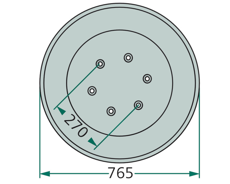 Talerz ślizgowy Kosiarka Deutz Pottinger KM22 fi 770 KM 22