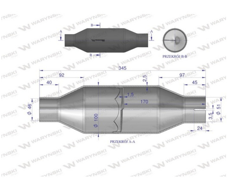 Iskrochron dla tłumików prostych 421020702 C-330 C-360 MF3 WARYŃSKI 