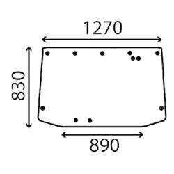 szyba do ciągnika Same - tylna 000913060