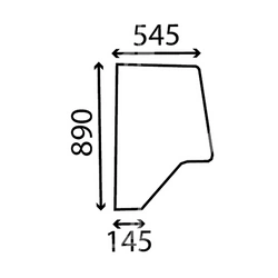 szyba CASE XL - drzwi stała brązowa 3233051R2 (0005/2)