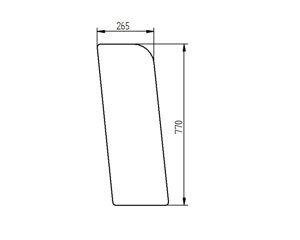 szyba ładowarka Merlo Panoramic - boczna lewa 036821